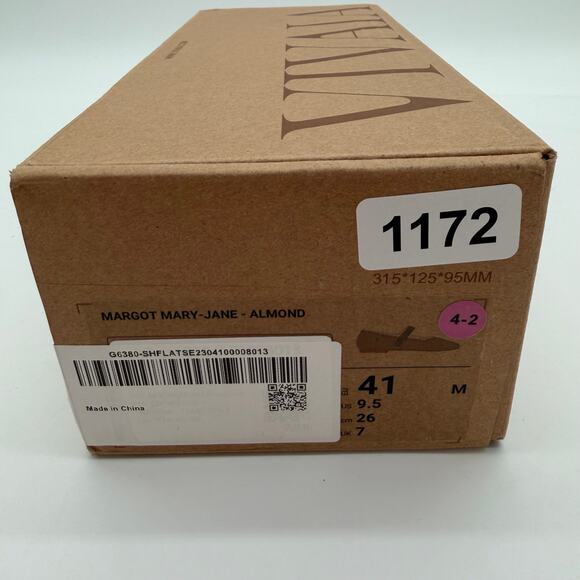 Vivaia Margot Mary Jane Comfort Old Money Washable Arch Support Flats Almond 9.5 - Picture 7 of 8